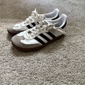 Adidas White and Black Samba Sneakers